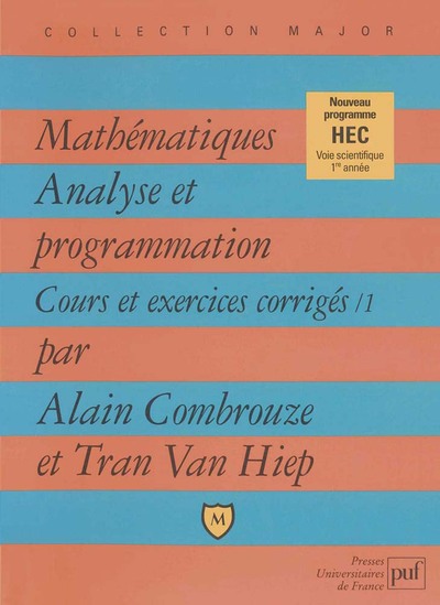 Image de Mathématiques. Analyse et programmation