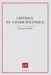 Image de Critique du savoir politique