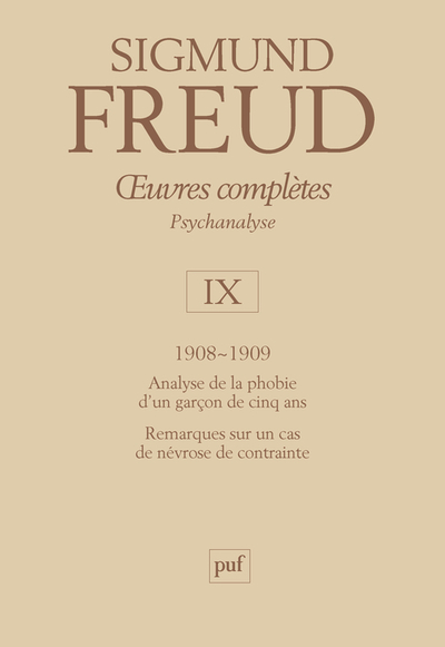 Image de oeuvres complètes - psychanalyse - vol. IX : 1908-1909