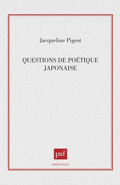 Image de Questions de poétique japonaise