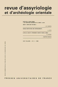 Picture of Rev. d'assyrio. et d'archéo. orient. 1998, vol. 92 (2)