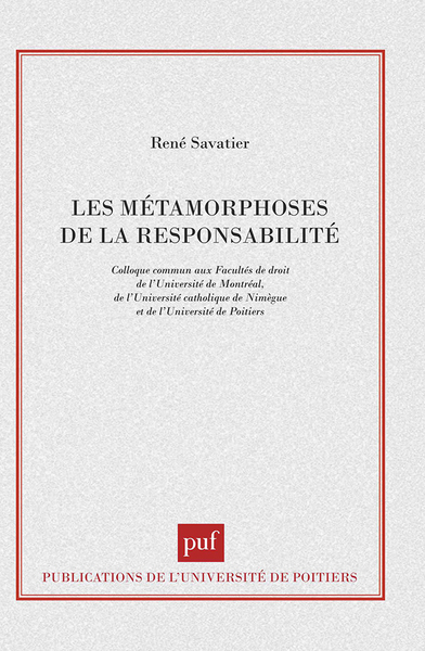 Image de Métamorphoses de la responsabilité