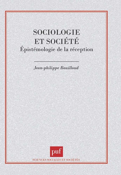 Picture of Sociologie et société. Épistémologie de la réception