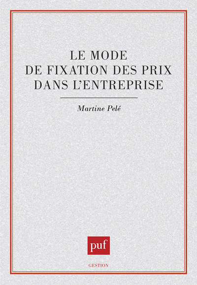 Picture of Le mode de fixation des prix dans l'entreprise