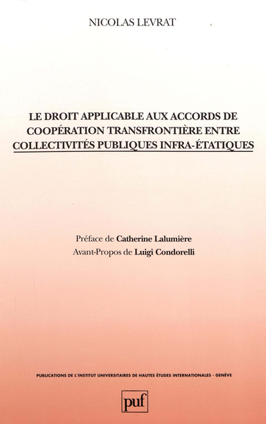 Picture of Droit applicable aux accords de coopération transfrontalière entre collectivités publiques infra-étatiques