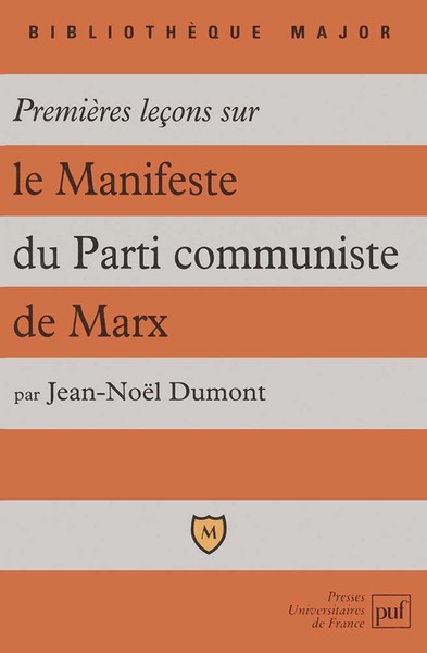 Image de Premières leçons sur le Manifeste du parti communiste de Marx