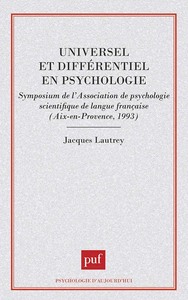 Image de Universel et différentiel en psychologie