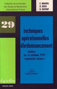 Picture of Techniques opérationnelles d'ordonnancement