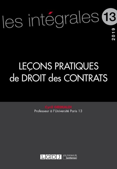 Picture of LECONS PRATIQUES DE DROIT DES CONTRATS