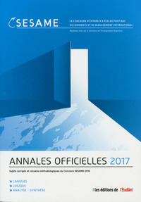 Picture of Annales officielles 2017 Concours SESAME