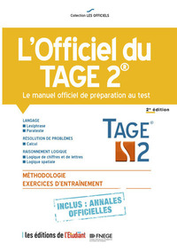 Picture of L'officiel du Tage 2 - Le manuel officiel de préparation au test 2e édition