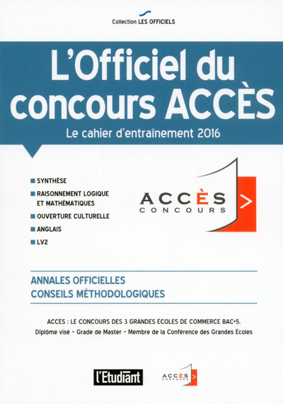 Image de L'Officiel du concours Accès 2016