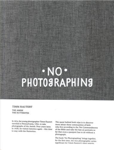 Picture of Timm Rautert No Photographing /anglais
