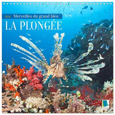 Image de La plongée : merveilles du grand bleu (Calendrier mural carré 2026 30x30 cm) Calendrier double avec une page pour vos prises de notes