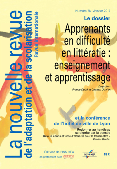 Image de Revue Nras N°76. Apprenants En Difficulte En Litteratie : Enseignement Et Apprentissage