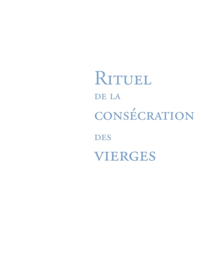 Image de Rituel de la consécration des vierges NE