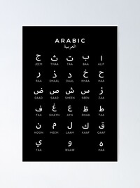 Image de ALPHABET ARABE BLANC TABLEAU