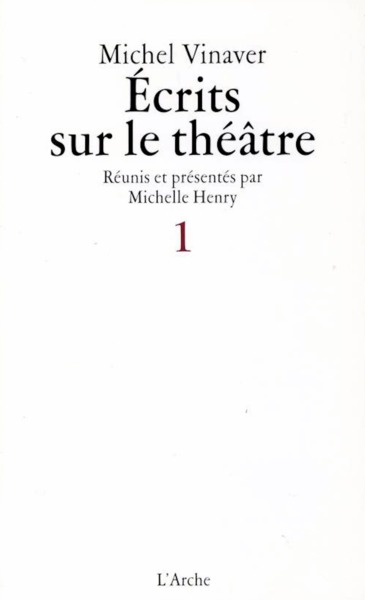 Picture of Écrits sur le théâtre I