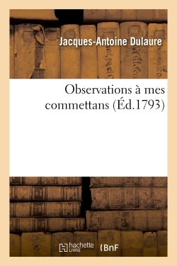 Picture of Observations à mes commettans
