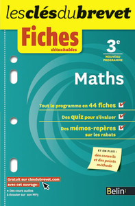 Image de CLES DU BREVET FICHES MATHS 3E