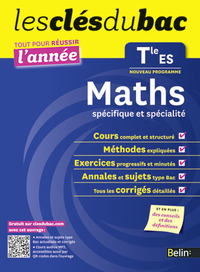 Image de CLES DU BAC TTE L'ANNEE MATHS TLE ES SP