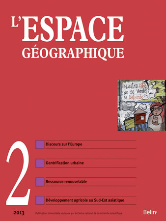 Image de L'Espace géographique 2013-2