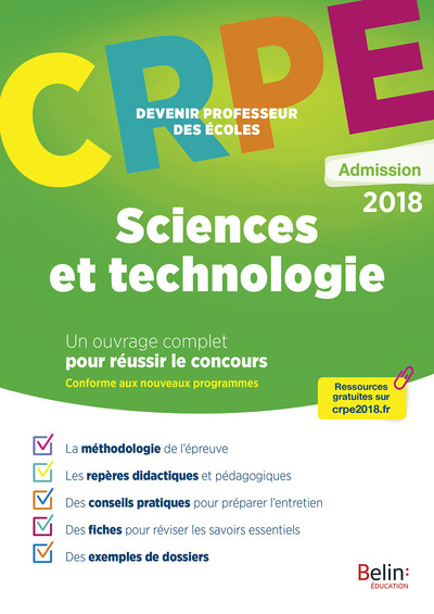 Picture of CRPE ADMISSION SCIENCES ET TECHNOLOGIE
