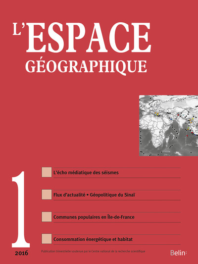 Picture of L'Espace géographique 2016-1