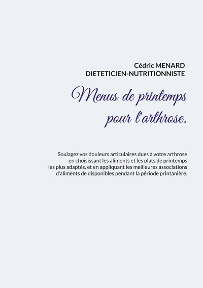 Picture of Menus de printemps pour l'arthrose.