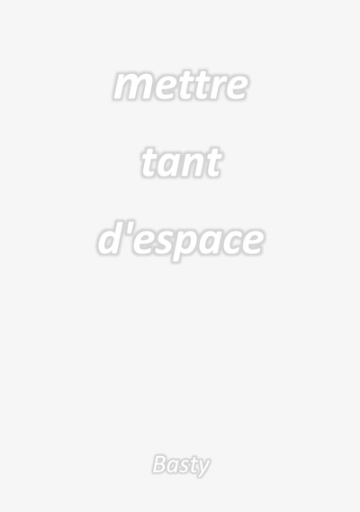 Image de Mettre tant d'espace