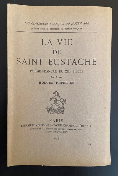 Picture of La Vie de Saint Eustache. Poème français du XIIIe siècle (1928)