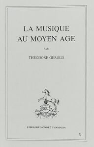 Image de La musique au Moyen Age (1932)