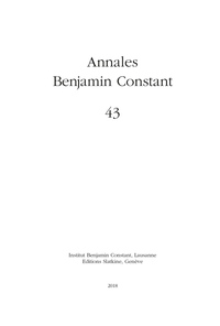 Image de Annales Benjamin Constant 43 - 2018