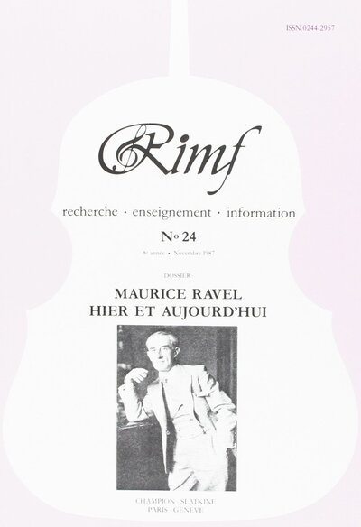 Picture of Revue Internationale de Musique Française (RIMF). Numéro 24