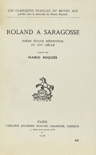 Picture of Roland à Saragosse (1956)