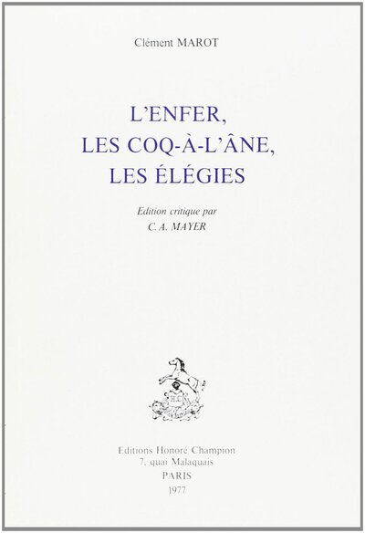 Picture of L'Enfer, Les Coq-à-l'Ane, Les Elégies