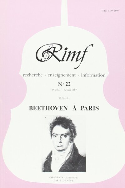 Picture of Revue Internationale de Musique Française (RIMF). Numéro 22.