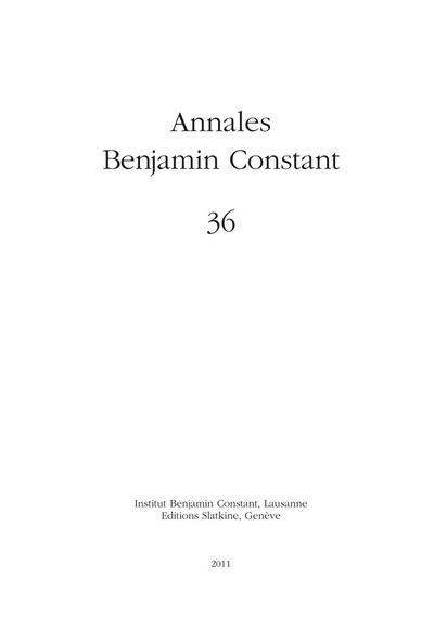 Image de Annales Benjamin Constant 36 - 2011