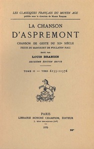 Image de La Chanson d'Aspremont. T2 (et dernier): vers 6155-11376.(1919)