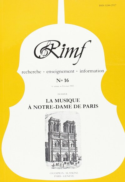 Picture of Revue Internationale de Musique Française (RIMF). Numéro 16