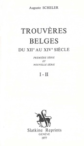 Picture of Trouvères belges du XIIe au XIVe siècle.