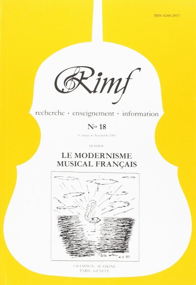 Picture of Revue Internationale de Musique Française (RIMF). Numéro 18