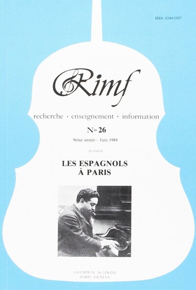 Image de Revue Internationale de Musique Française (RIMF). Numéro 26