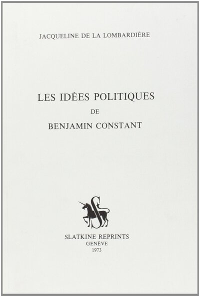 Image de Les idées politiques de Benjamin Constant(1928).