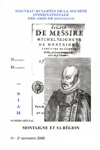 Image de Nouveau bulletin de la Société internationale des amis de Montaigne. VIII, 2008-2, n° 48