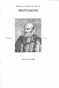 Image de Bulletin de la Société des amis de Montaigne. VII, 1989-2, n° 17-18