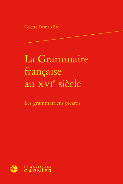 Picture of La Grammaire française au XVIe siècle