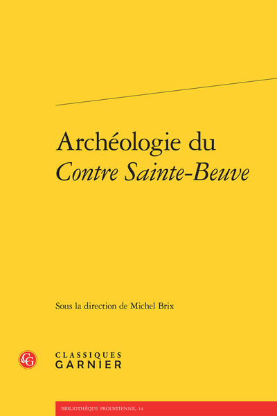 Image de Archéologie du Contre Sainte-Beuve