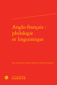 Image de Anglo-français : philologie et linguistique
