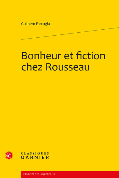 Image de Bonheur et fiction chez Rousseau